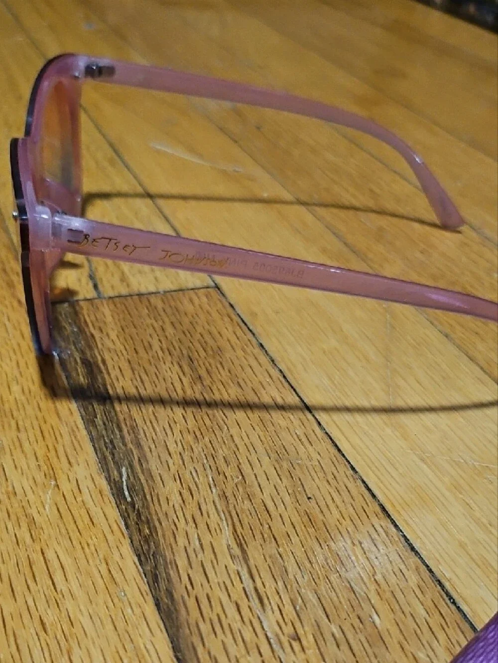 Betsey Johnson Transparent Pink to Blue Ombre Cat Eye Sunglasses